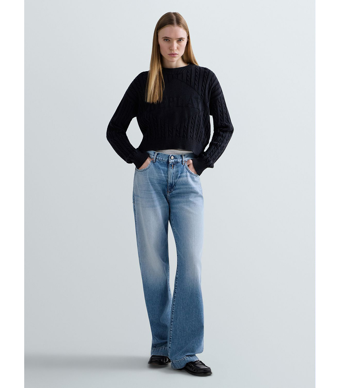 リラックスフィットMELJA ライトデニム 詳細画像 ライトブルー 2